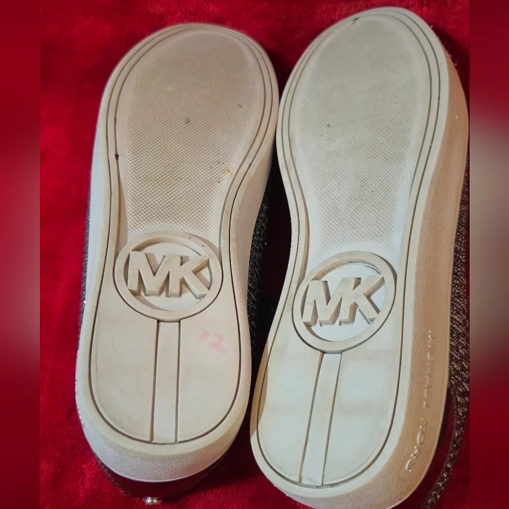 Michael Kors Silver Sparkly Women's Sneakers - Size 10